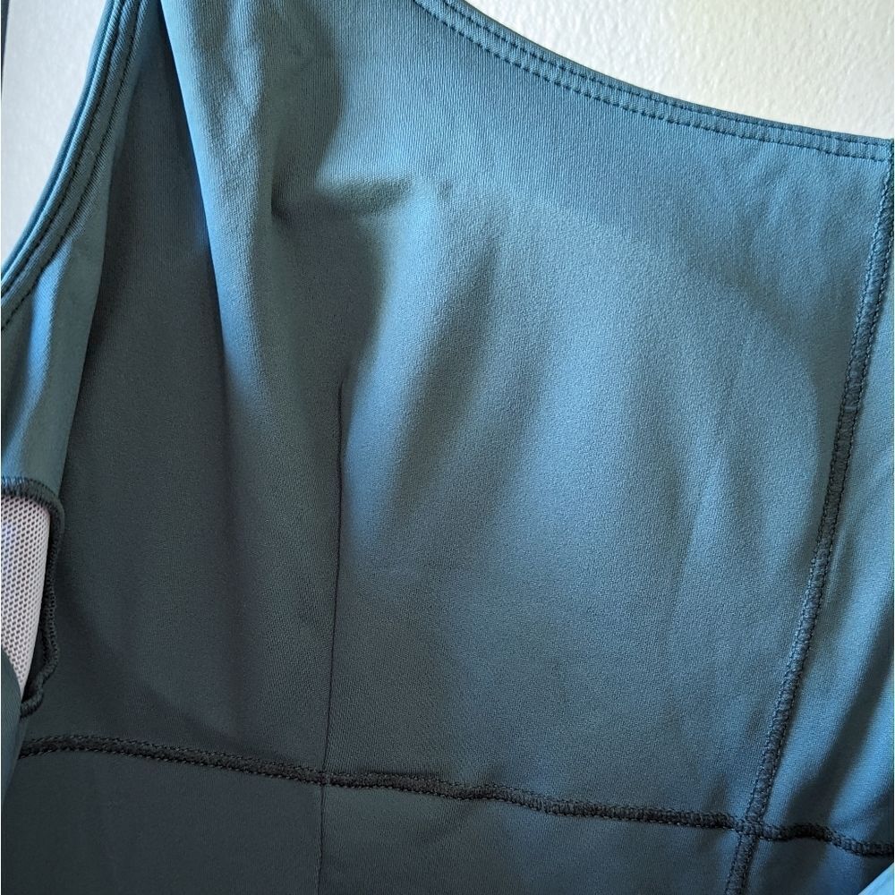 Halara NWT Twisted Back Side Slit Midi Casual Dress in Blue Spruce sz M - Picture 8 of 12